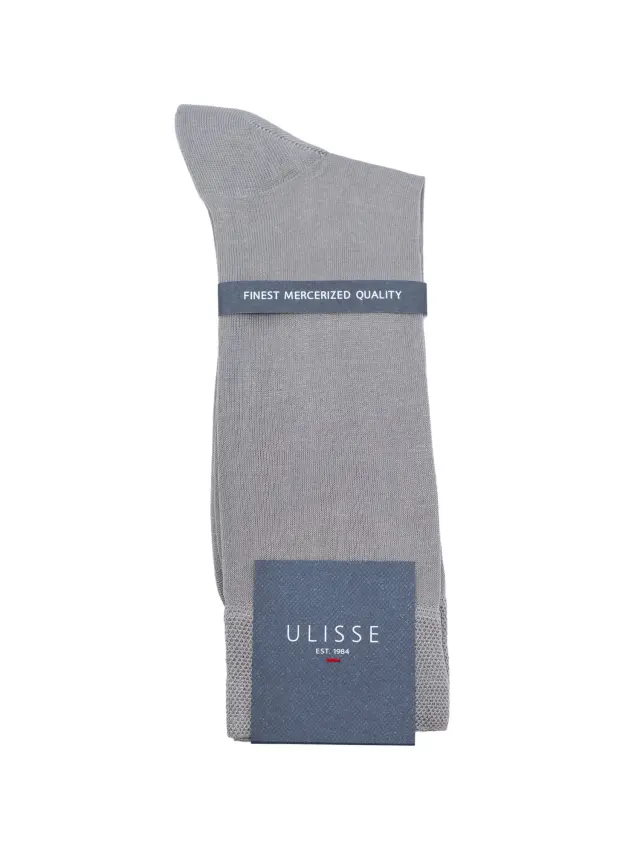 SC-M102-718 - Grey - SOCKS MEN ULISSE MERCERISED SOLID - O/S 41-46 2