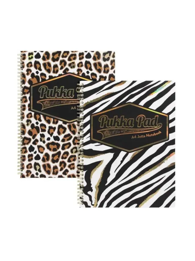 Pukka Τετράδιο Με Διπλό Σπιράλ A4 1 Θέματος Wild 160ΣΕΛ. 80GSM 2 Fancy Σχέδια Zebra-Leopard/ 9521-WLD (Pukka)
