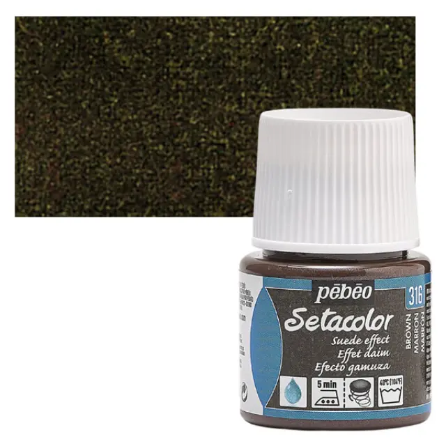 Pebeo Χρώμα Υφάσματος Setacolor Opaque Suede Effect - 316 Brown - 45ml