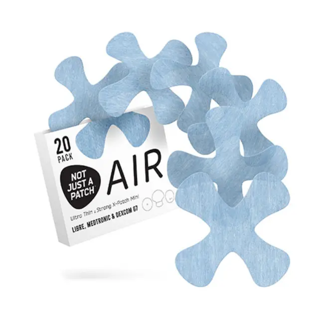 Not Just a Patch X-Mini Air Αδιάβροχα Αυτοκόλλητα για Αισθητήρες Freestyle Libre 2 Plus, Dexcom G7, Dexcom ONE+, Medtronic Guardian, Sibionics, Syai Ultra & Medtrum TouchCare Nano 20τμχ - Μπλε