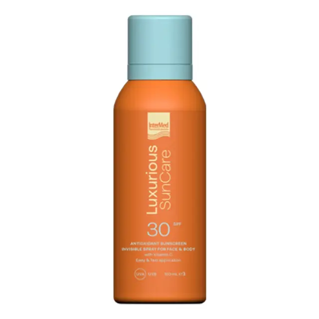 Intermed Luxurious Suncare Antioxidant Sunscreen Invisible Spray SPF 30 Αντηλιακό Προσώπου & Σώματος Με Βιταμίνη C, 100ml