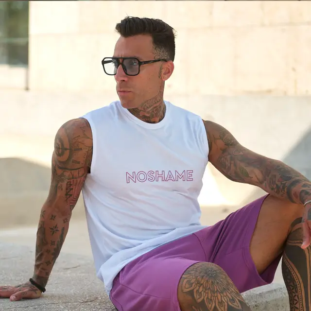 Αμάνικο Noshame® Λευκό με τύπωμα - 182532 - XXL
