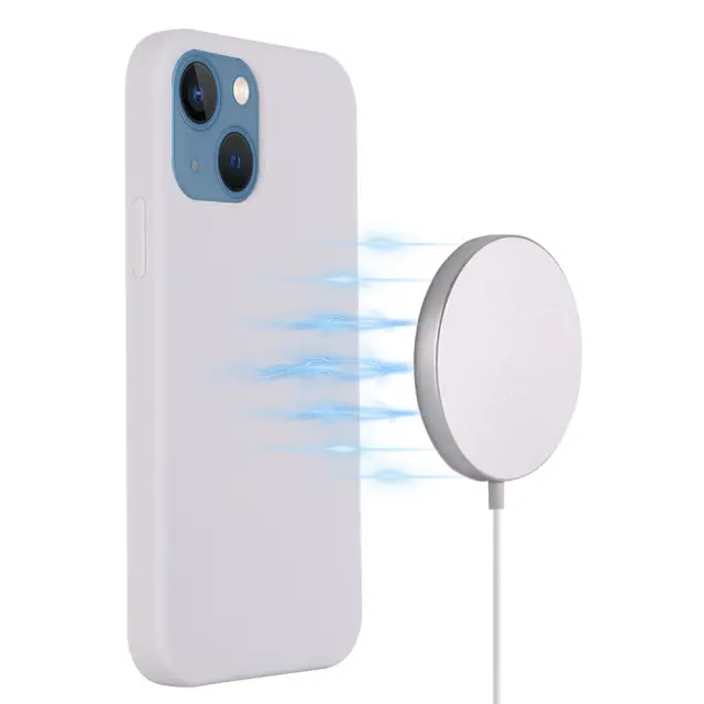 Θήκη Σιλικόνης με MagSafe για iPhone 13 mini-White OEM 2