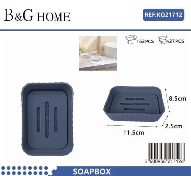 Σαπουνοθήκες μπάνιου πλαστικές - Σετ 9pcs - Blue - 21712 2