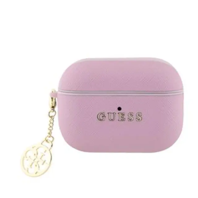 Guess Saffiano 4G Charm Case for AirPods Pro 2 Pink