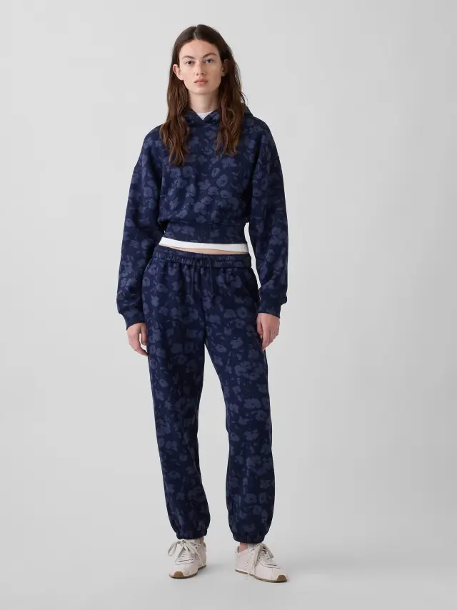 Γυναικείο Παντελόνι Φόρμας Jogger VintageSoft Χαλαρής Γραμμής Blue floral