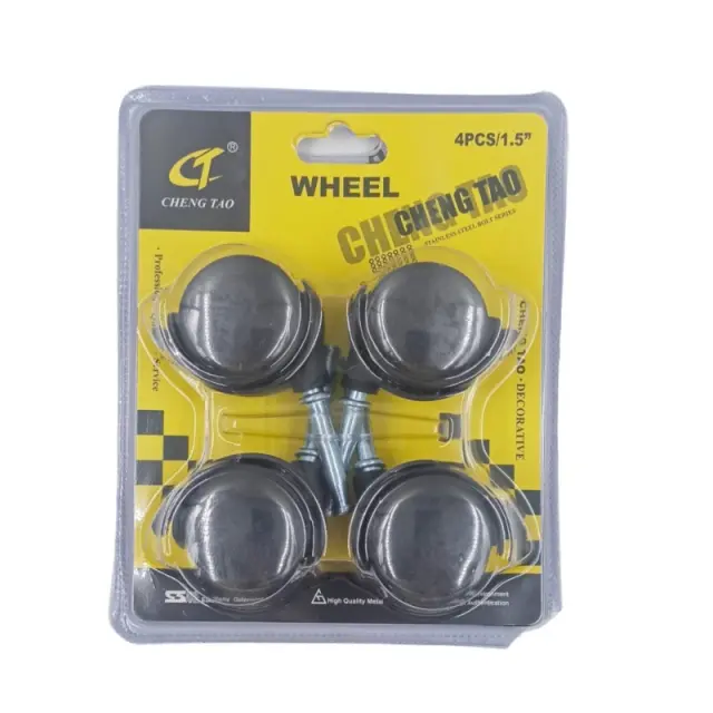 CHENG TAO ΠΛΑΣΤΙΚΑ ΡΟΔΑΚΙΑ 1.5'' ΧΩΡΙΣ ΦΡΕΝΟ ΣΕΤ 4ΤΜΧ CT-44419