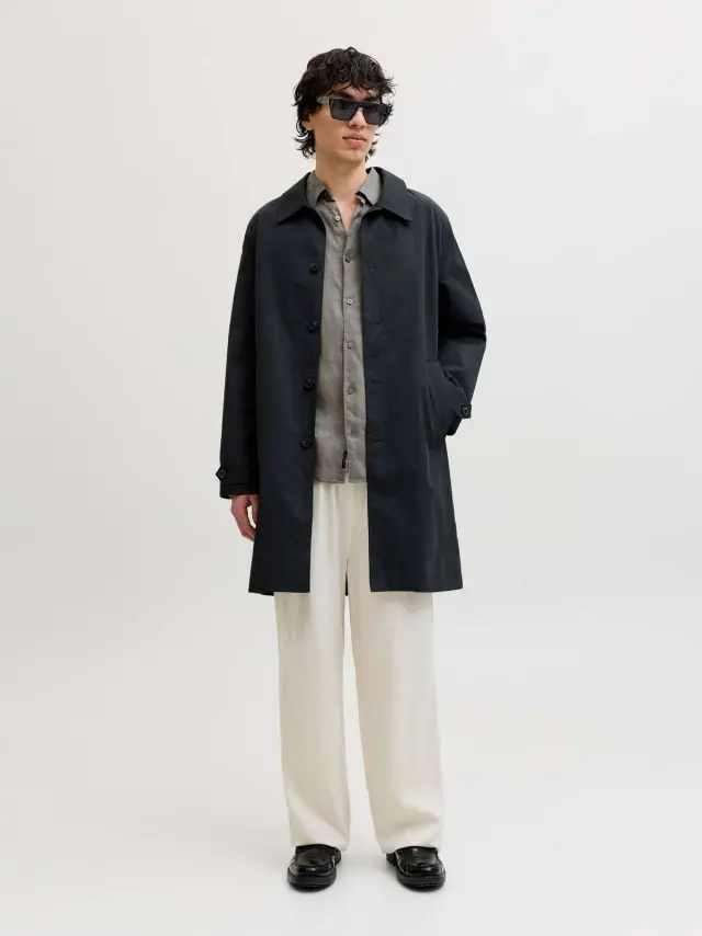 JPRBLALAWRENCE LINEN LS SHIRT SN Smokey Olive 2