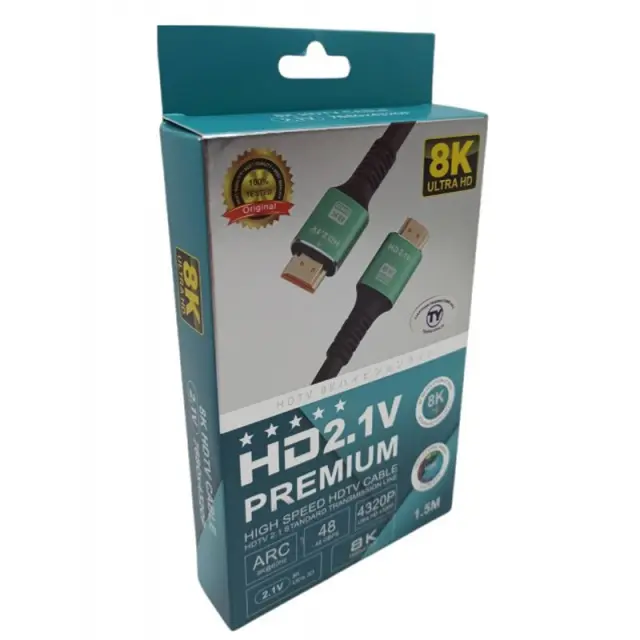 Καλώδιο Jasper HDMI 2.1 8K Ultra HD CCA 4320p HDR 48Gbps 1.5m 2
