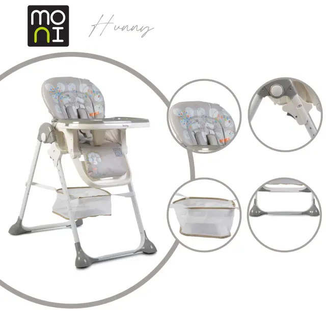 MONI - High chair Hunny grey - 3801005150199