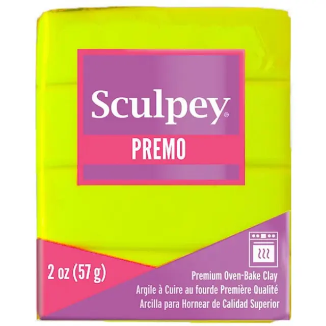 Πολυμερικός Πηλός Premo Sculpey - 5600 Fluorescent Yellow - 57gr