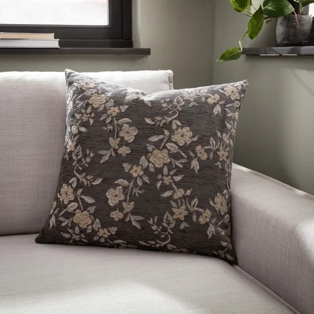 Μαξιλαροθήκη 50x50cm GOFIS HOME Palaso Carbon Grey 361/ 15