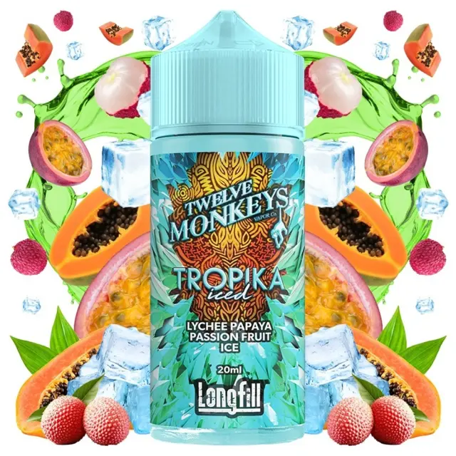 Classic Tropika Iced 20ml (120ml) - Twelve Monkeys Flavorshots