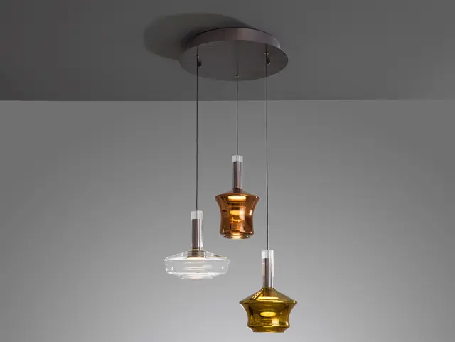 Scarlett 403122 – Κρεμαστό Φωτιστικό Οροφής 3L Colours LED Bronze