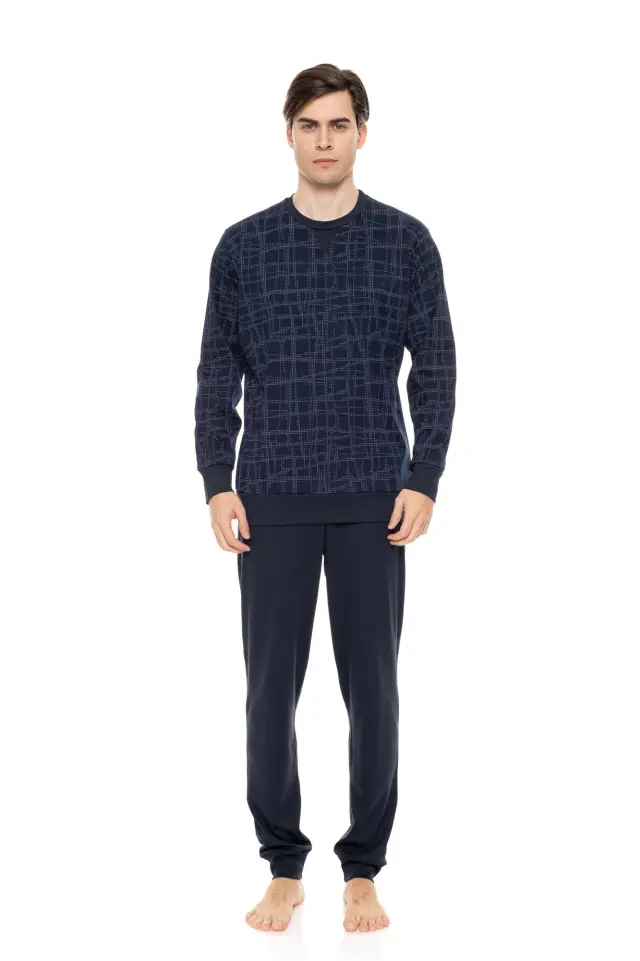 W-M739 - Type - PYJAMA BLUE GEO PLAID - M