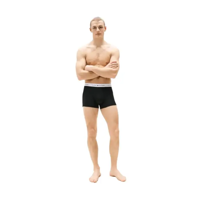 Tommy Hilfiger Ανδρικό Boxer Signature Repeat Logo Trunks - Εφτάδα, Χρώμα Μαύρο - S 2