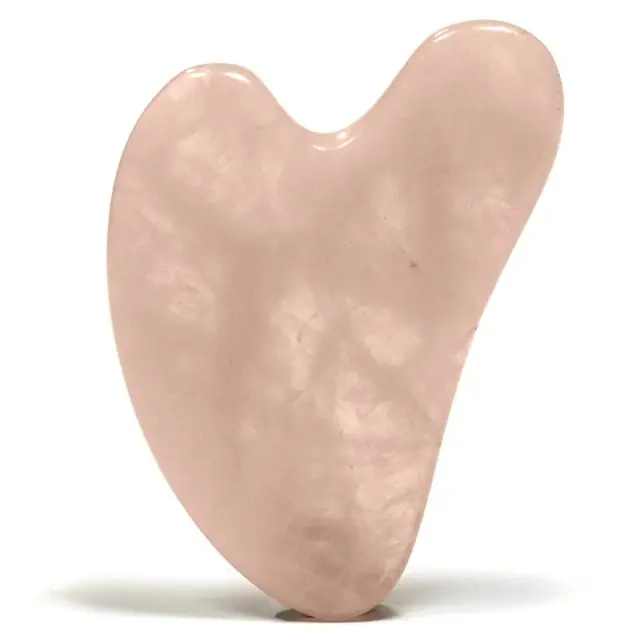 Πέτρα Ροζ Χαλαζία για Μασάζ Προσώπου Massage Stone Gua Sha Rose Quartz