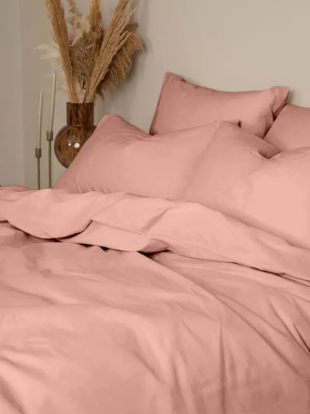 Σετ Σεντόνια Cotton Feelings 116 Light Pink Υπέρδιπλο με λάστιχο (170x205+30) Sunshine 3