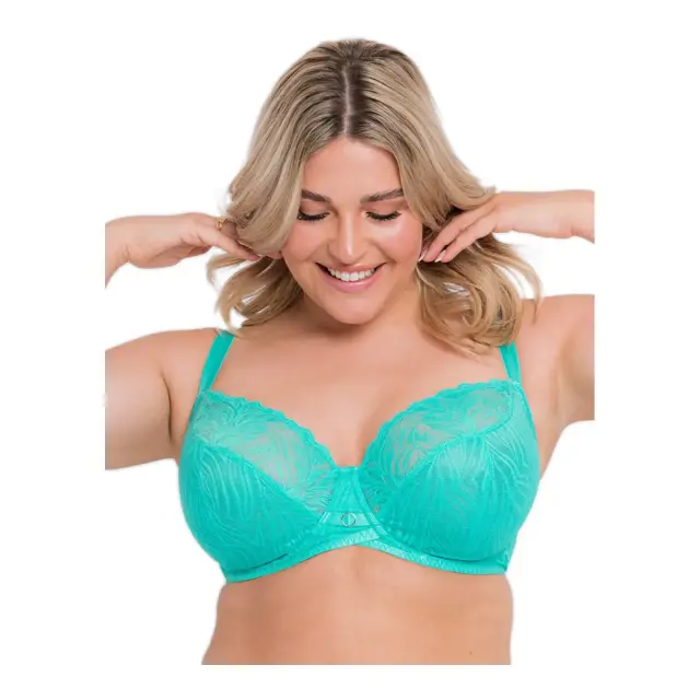 Curvy Kate Γυναικείο Σουτιέν Μεγάλα Μεγέθη Lace Daze Balcony, Χρώμα Blue Lagoon - 80E