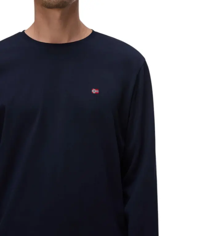 Napapijri - Ανδρική Μακρυμάνικη Μπλούζα T-Shirt NP0A4HN7-176 Μπλε Σκούρο - 2XL 3