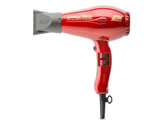 Επαγγελματικό Πιστολάκι Μαλλιών Parlux 3800 Ecofriendly με ισχύ 2100W και 4 θερμοκρασίες - Red3800 Red 2