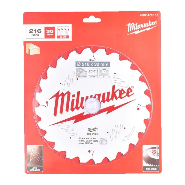 Milwaukee 4932471315 - Δίσκος Κοπής Ξύλου S216X30/24z