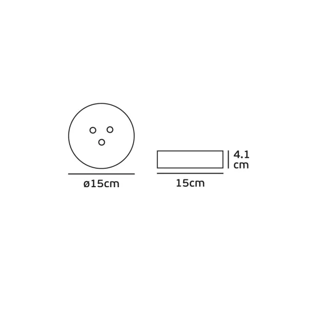 Baton Πλαφονιέρα οροφής LED 9W 3000K 624lm ø15cm μαύρη Μαύρο 3