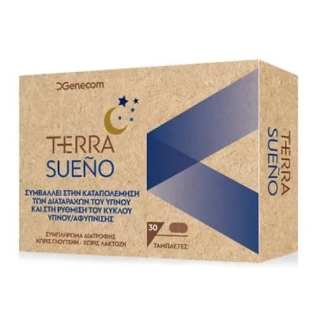 Genecom Terra Sueno Συμπλήρωμα Διατροφής για τη Ρύθμιση του Κύκλου Ύπνου/Αφύπνισης, 30tabs