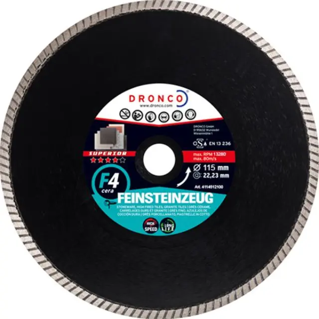 Δίσκος Διαμαντέ Για Γρανιτοπλακάκι SUPERIOR Φ115mm
