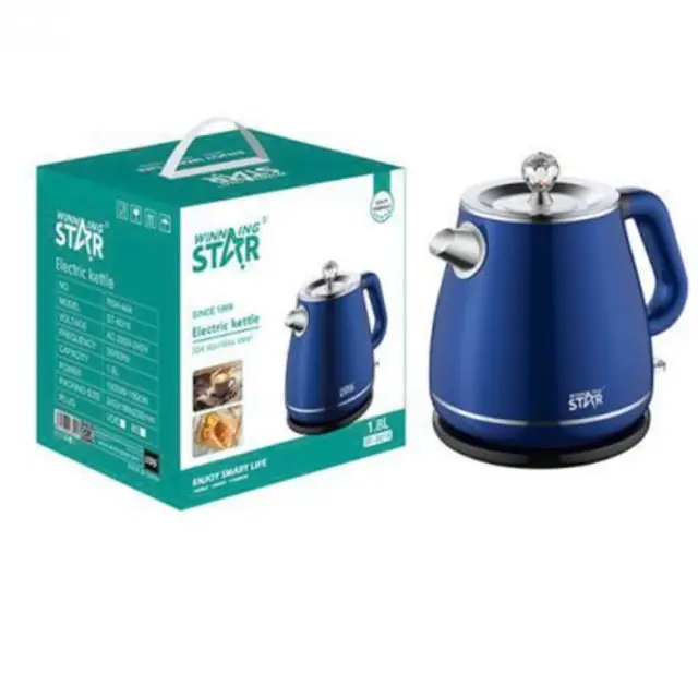 Winning Star ST-6016B Βραστήρας Ατμού 1,8lt, Ανοξείδωτος Μπλε 3