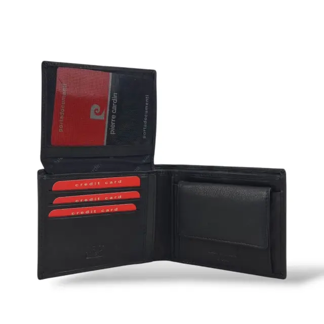 Ανδρικό Πορτοφόλι RFID Γνησιο Δέρμα Pierre Cardin 8806-BIS01. Μαυρο 3