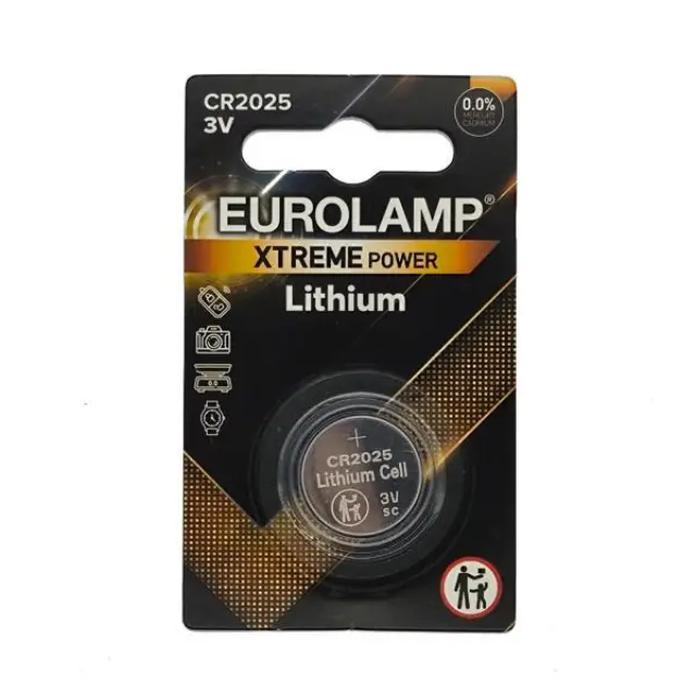 ΜΠΑΤΑΡΙΑ ΛΙΘΙΟΥ EXTREME CR2025 1τμχ 3V (147-24131) EUROLAMP