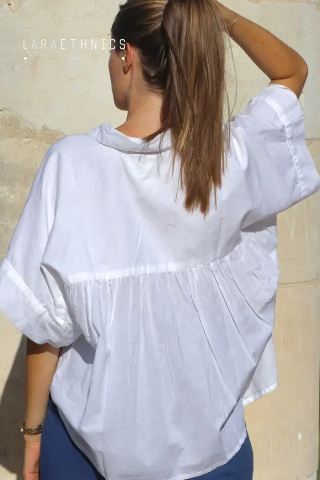LARA ETHNICS “MARISOL” SHIRT (MARISOL-WHITE) 3