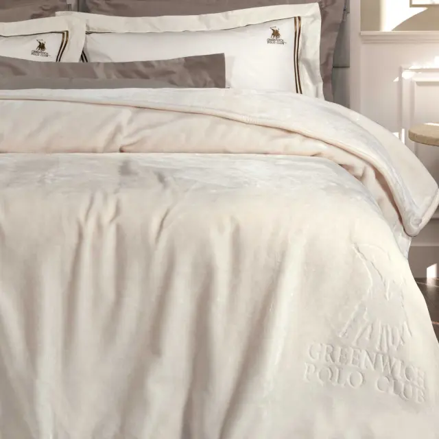 Κουβέρτα 160Χ240 Μονή Βελουτέ Essential Greenwich Polo Club 3441 Λευκό 2