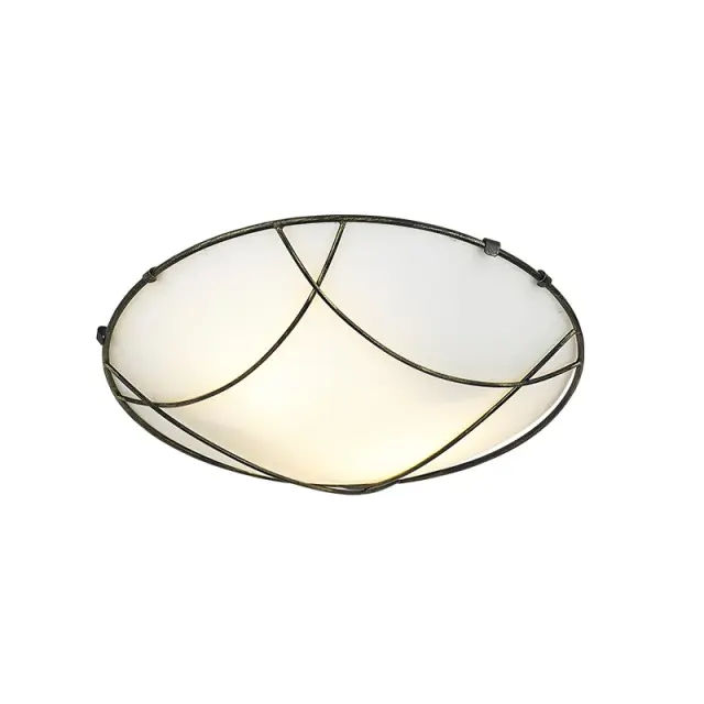 MINOS-ΦΩΤΙΣΤΙΚΟ ΕΠΙΤΟΙΧΟ/ΟΡΟΦΗΣ ΛΕΥΚΟ ΓΥΑΛΙΝΟ ΣΥΜΒΑΤΙΚΟ 3XE27 IP20 Φ40CM / DLA7193