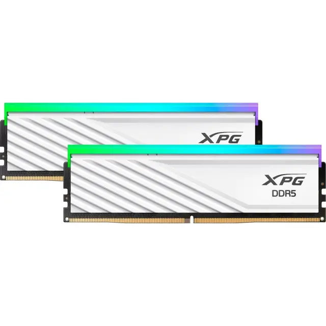 ADATA DIMM 32 GB DDR5-6000 (2x 16 GB) Dual-Kit (white, AX5U6000C4816G-DTLABRWH, XPG Lancer Blade RGB, INTEL XMP, AMD EXPO)