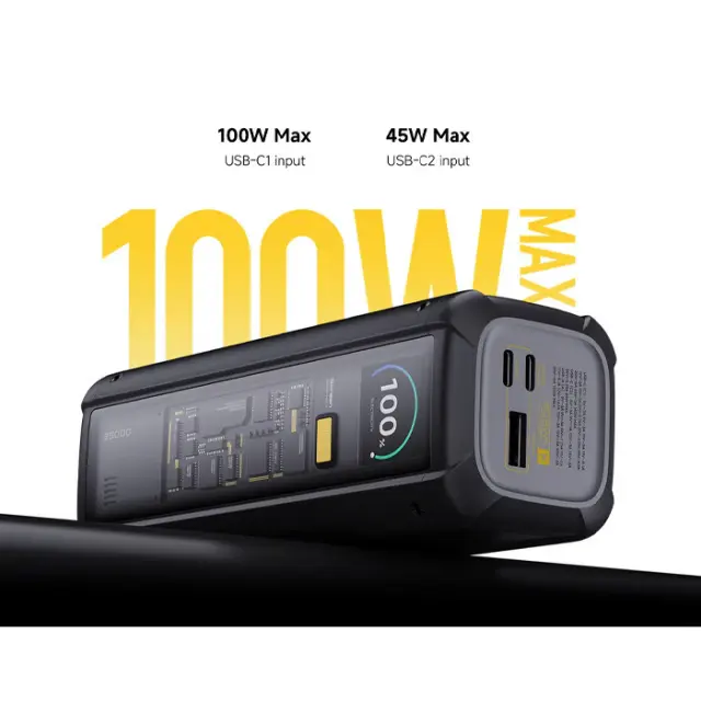 Xiaomi 212W HyperCharge Power Bank 25000mAh (P03MI) με 2x USB-C, USB-A, PD 3.1 140W + Έγχρωμη Οθόνη – Μαύρο/Διάφανο 2