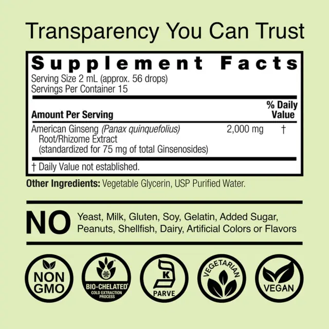 Nature's Answer American Ginseng Extract 2