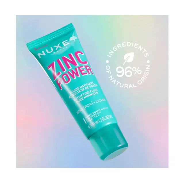 Nuxe Zinc Power Mattifying Fluid Pore Minimizer, Κρέμα για Μείωση Πόρων και Ματ Αποτέλεσμα 40ml 3