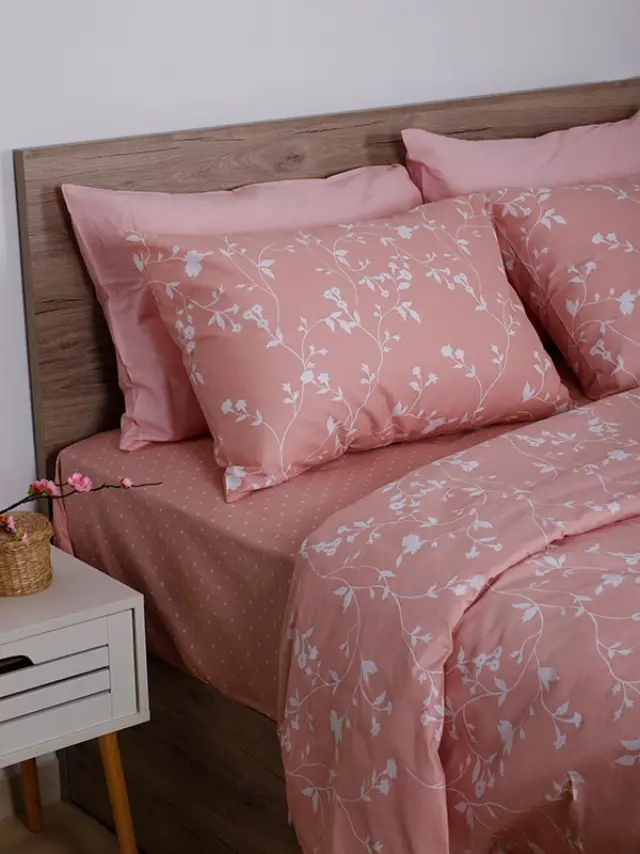 Σετ Σεντόνια Cotton Feelings 924 Pink Μονό (165x270) Sunshine 2