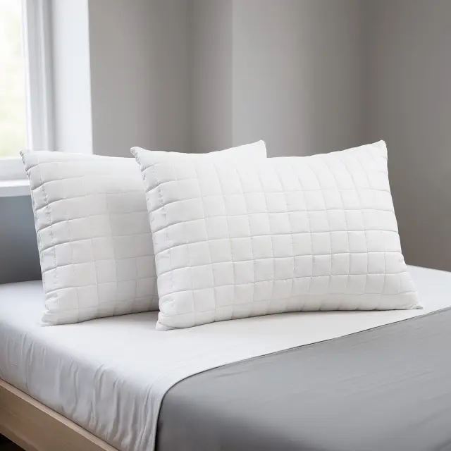 Beauty Home Ζεύγος προστατευτικές μαξιλαροθήκες Micro Καπιτονέ Art 4401 45x65 Λευκό