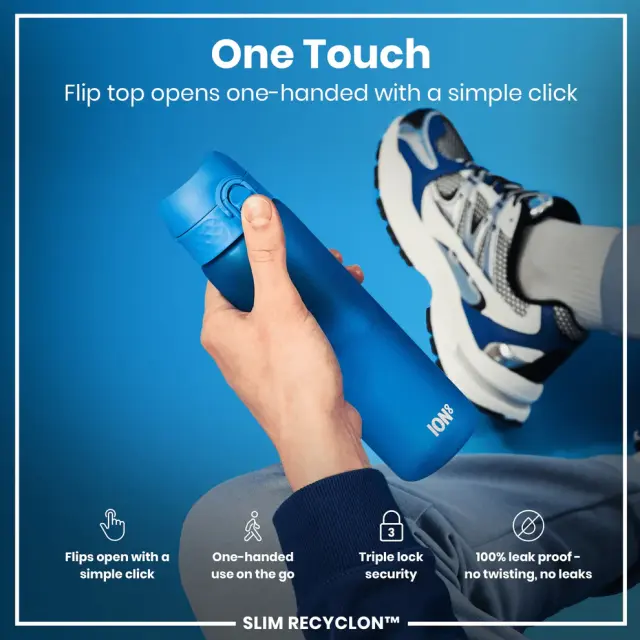 ION8 Slim Παγούρι Πλαστικό 500ml Μπλε (I8RF500BLU) 3