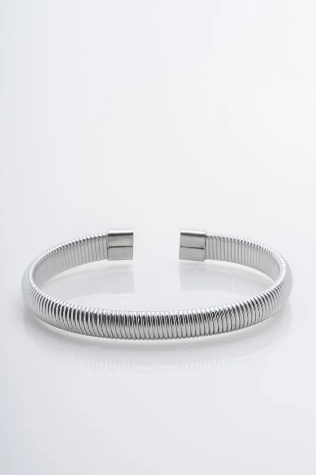 Ατσάλινο spiral cuff βραχιόλι