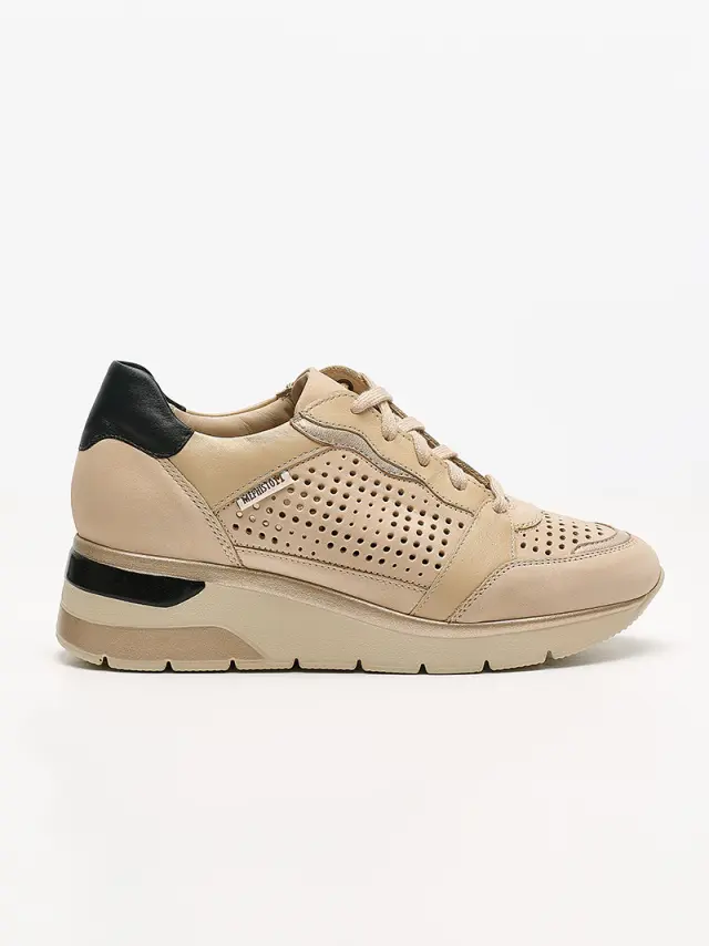 Mephisto Sneakers Γυναικείο δέρμα Μπεζ MEP/ELINE PERF NUDE 3
