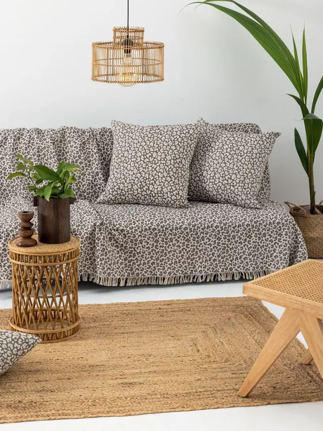 Ριχτάρι Lepard Brown Διθέσιο 180x250 Brown