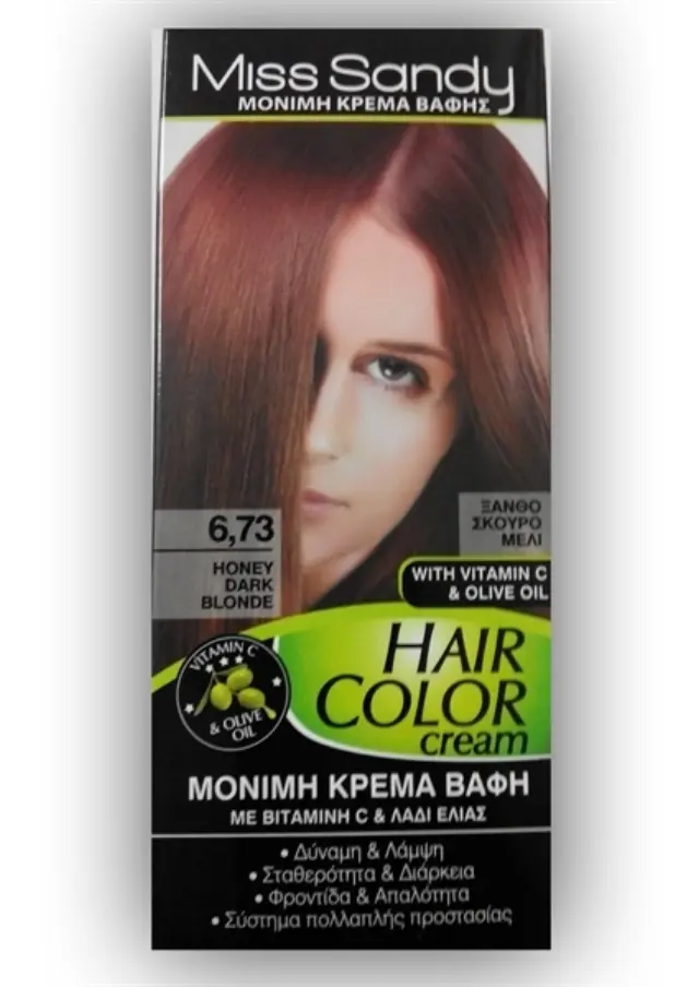 Miss Sandy Hair Color Cream 6/73 Ξανθό Σκούρο Μελί 60ml