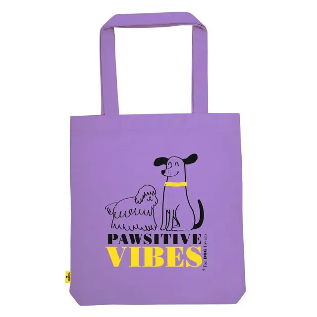 Moses Πάνινη Τσάντα / Big Cotton Shopping Bag: Pawsitive Vibes
