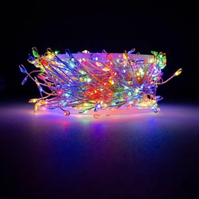 Χριστουγεννιάτικα Λαμπάκια Πρίζας LED RGB Χρώμα σε Κουλούρα με Τηλεχειριστήριο 500L 20m - Christmas atmosphere light string RGB light 041067 2