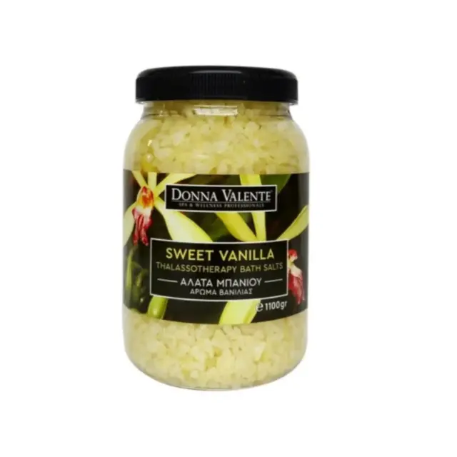 Donna Valente Sweet Vanilla Άλατα Μπάνιου 1100gr