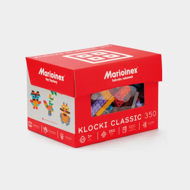 Marioinex Εκπαιδευτικά Τουβλάκια Κατασκευών Classic 350 τμχ. (3+ ετών) 902844